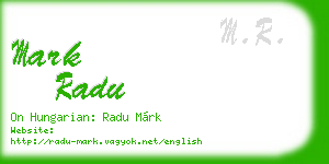 mark radu business card